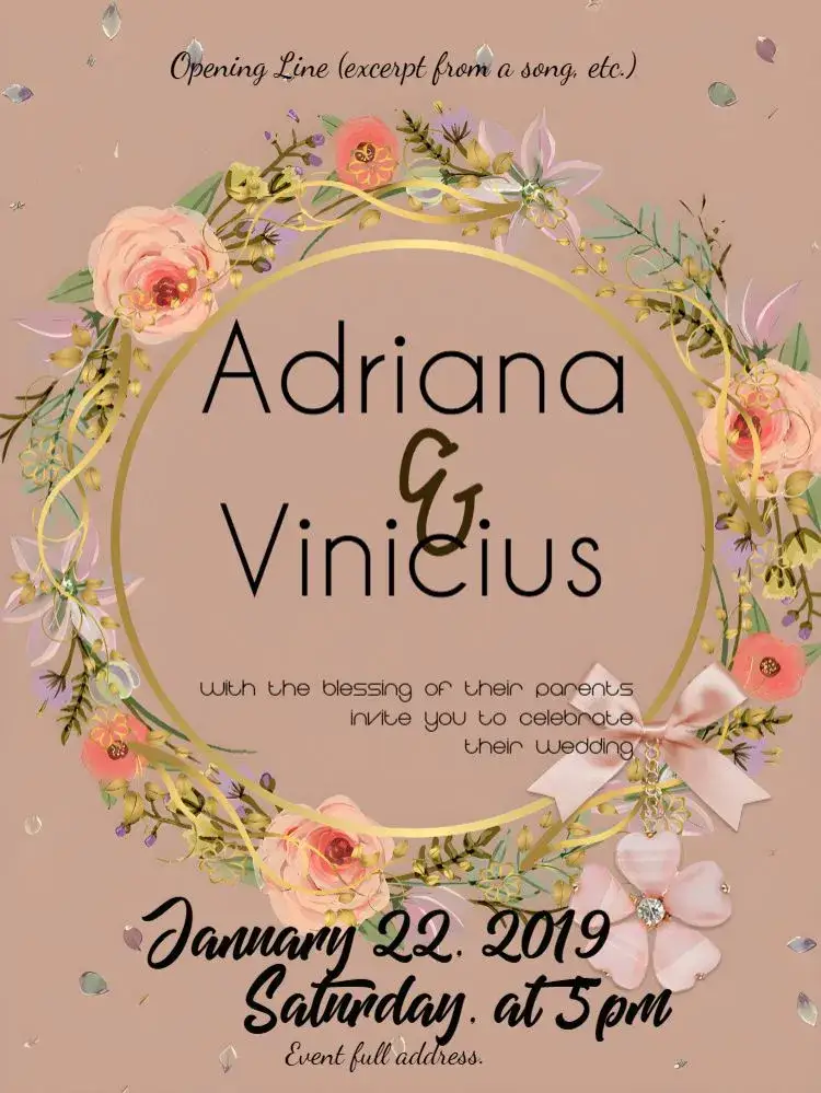 Invitation Vintage Floral Wedding – Wedding theme floral, vintage, romantic, elegant, soft, classic