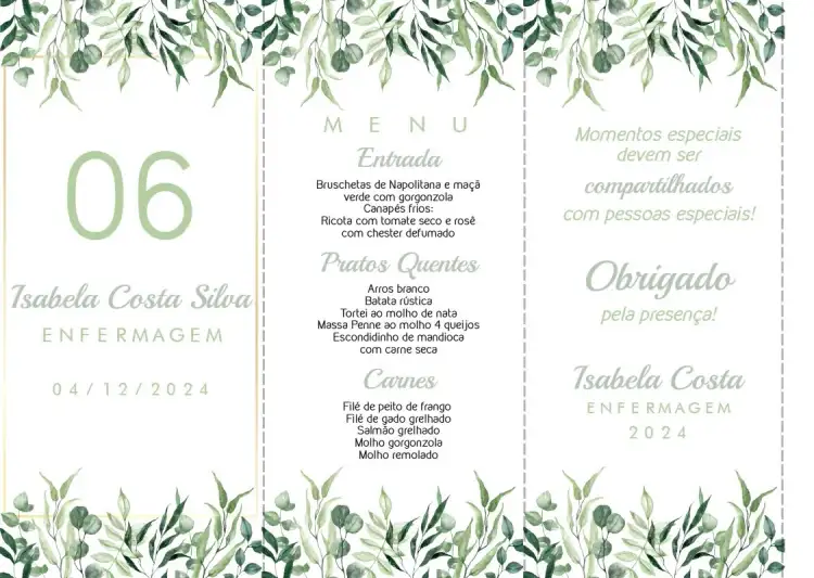 Menu Triangle Green Graduation Man