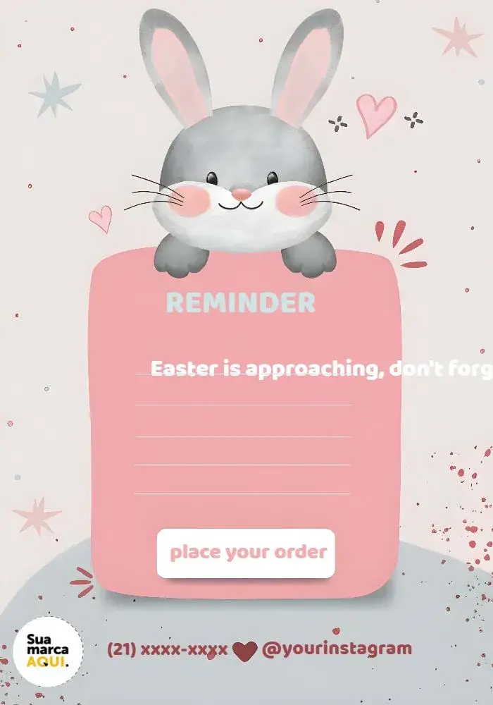 Invitation Easter Chocolate Order Reminder – Commemorative Dates theme colorful, fun, festive, minimalist, vintage, illustrative
