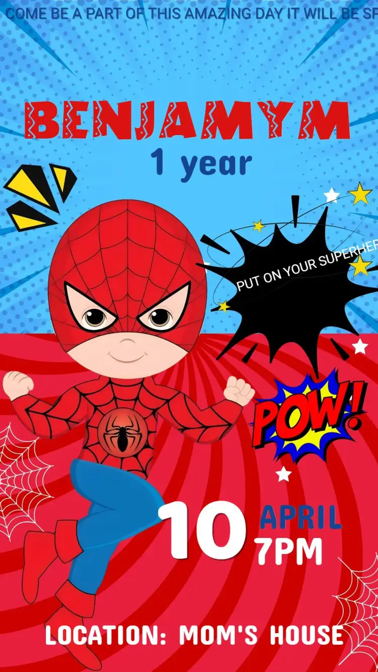 Spider-Man Birthday Invitation