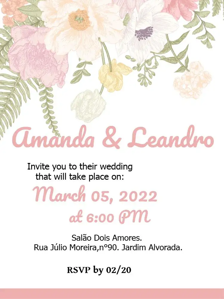 Invitation Green Floral Wedding – Wedding theme floral, green, romantic, delicate, colorful, natural