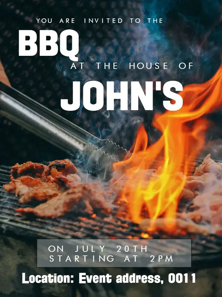 Barbecue Gathering invitation