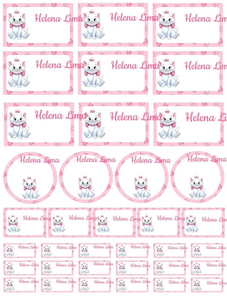 Invitation Marie Kitten – Card theme cute, colorful, bright, fun, childish, themed