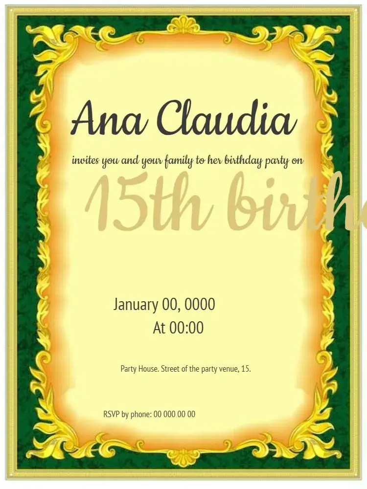 15 Years To Edit Celebration invitation