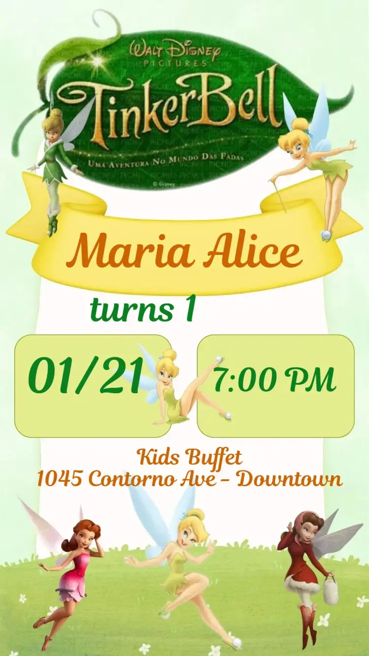 Tinker Bell invitation