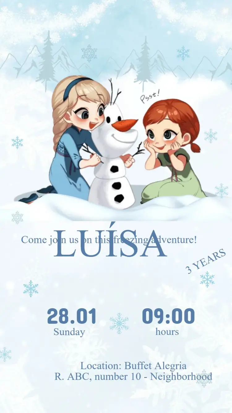 Frozen Birthday Invitation