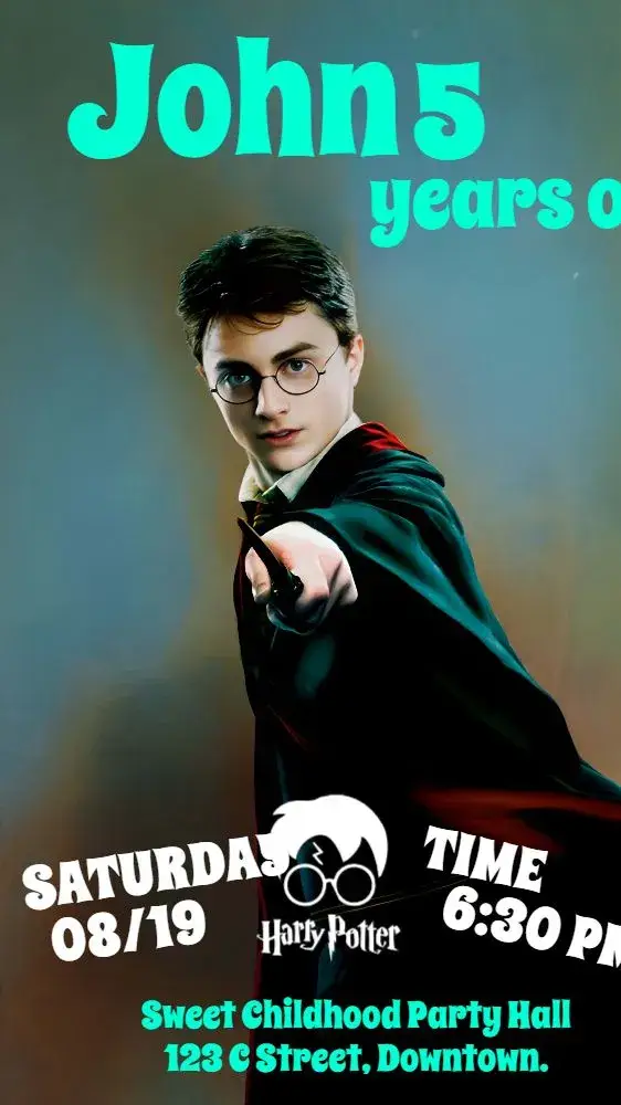 Harry Potter Kids invitation