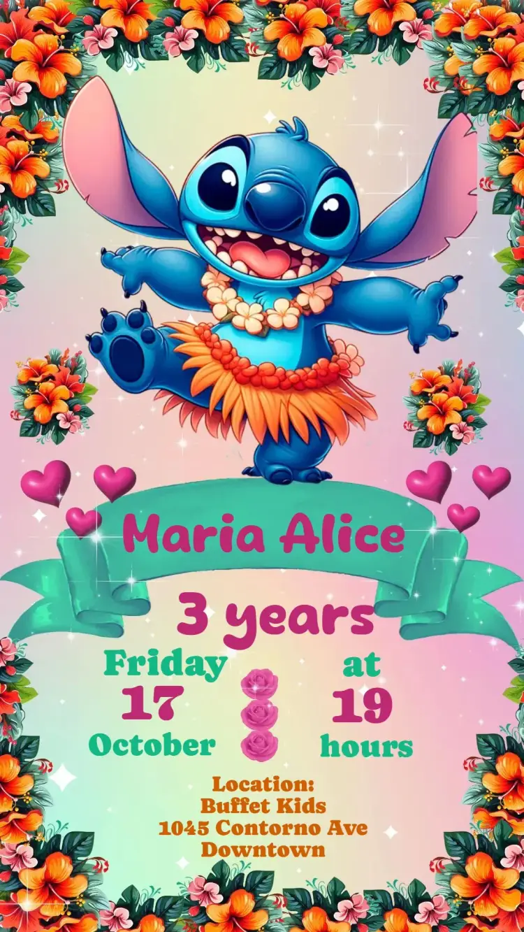 Stitch invitation