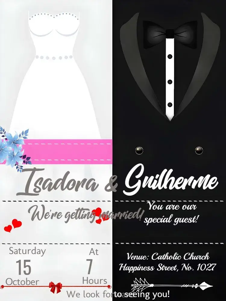 Wedding Suit invitation