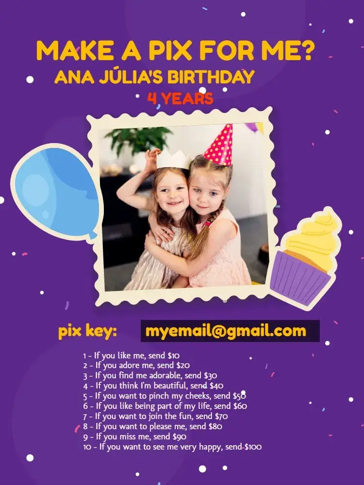 Digital Make Me a Pix Kids Celebration invitation