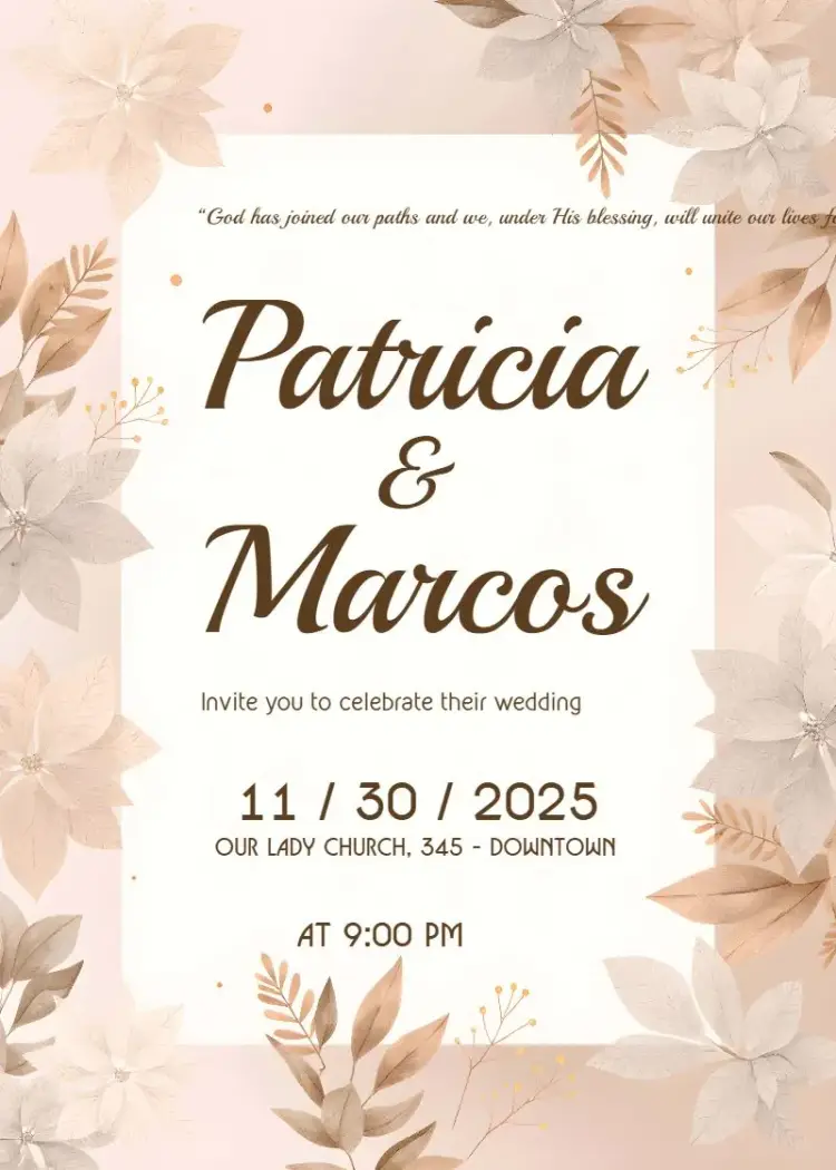 Pink Wedding invitation