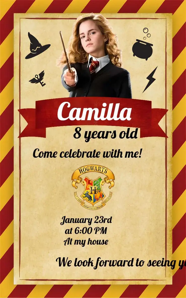 Hermione Griffindor invitation