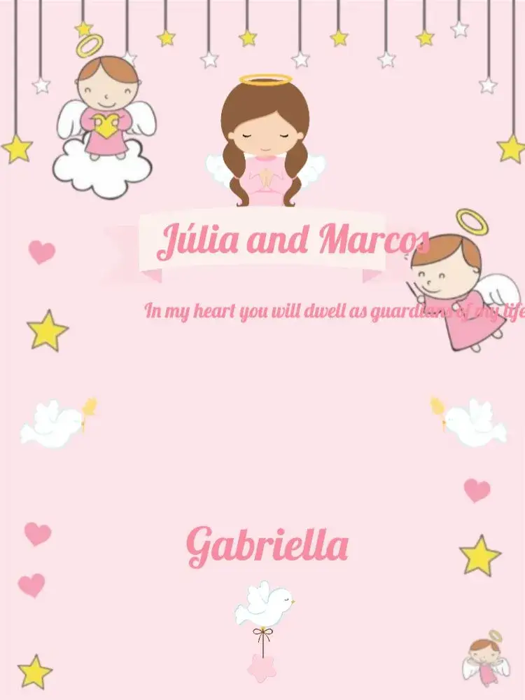 Invitation Godparents Baptism Girl And Baptized – Baptism theme delicate, floral, pastel, romantic, childish, classic
