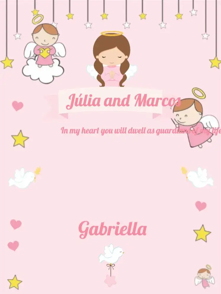 Godparents Baptism Girl And Baptized invitation