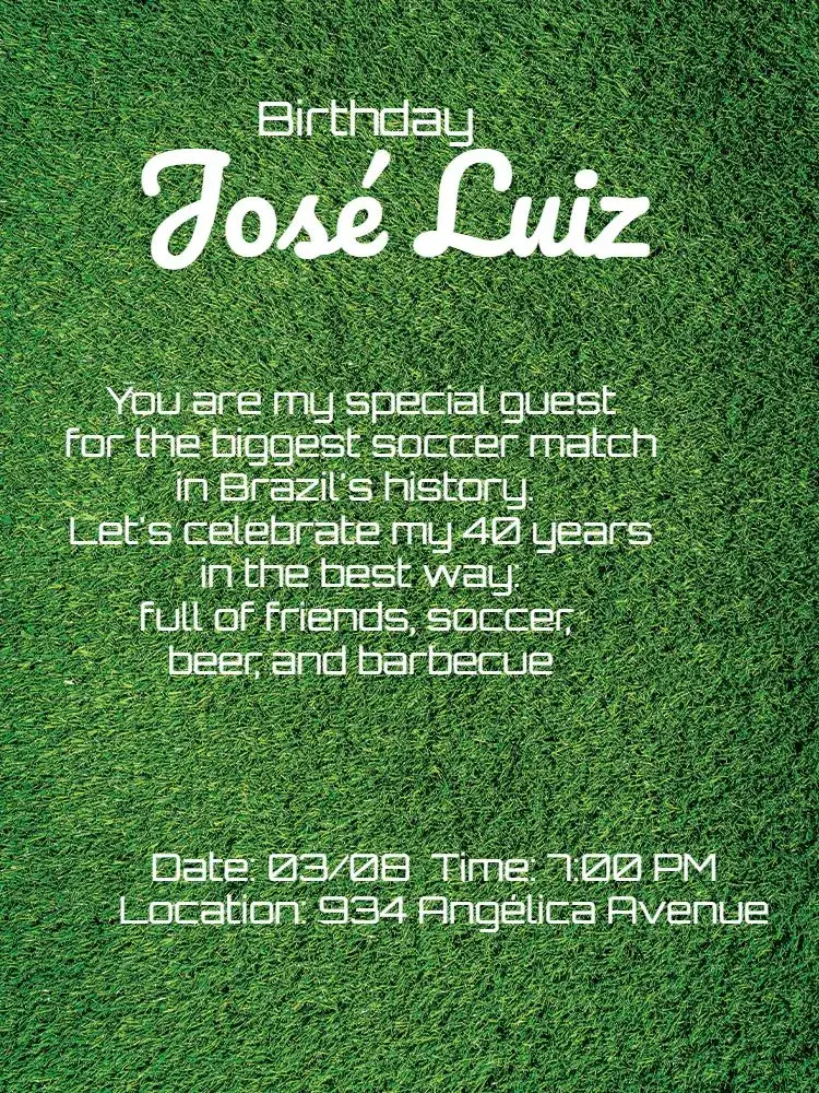 Invite Digital Soccer editable and customizable