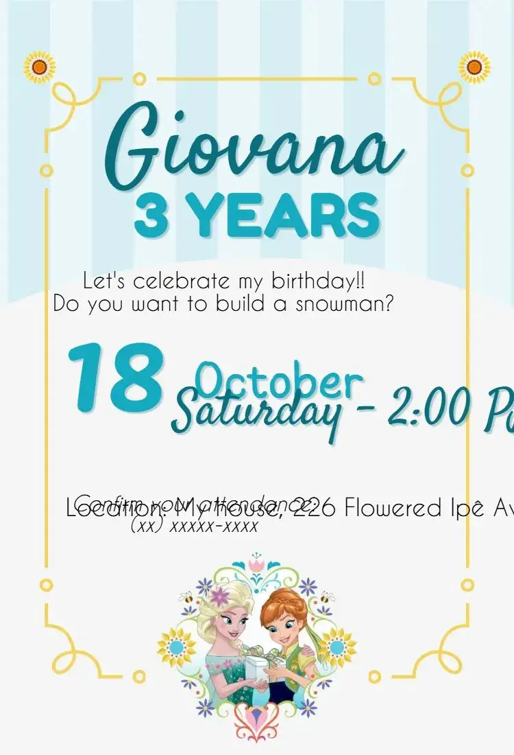 Frozen invitation