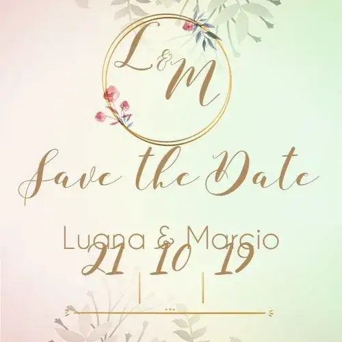 Invitation Save The Date Floral Flowers – Birthday theme floral, romantic, green, spring, delicate, modern