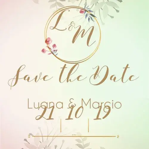 Invite Save The Date Floral Flowers editable and customizable