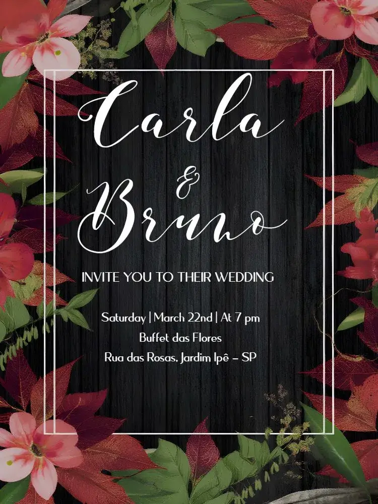 Autumn Dry Wedding invitation