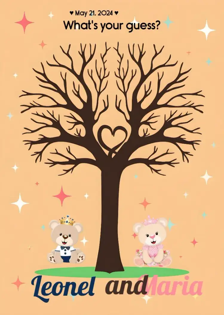 Fingerprint Tree Gender Reveal Royalty