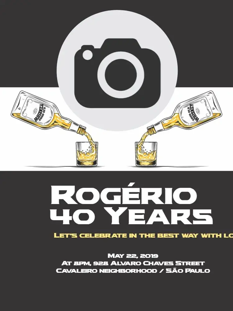 Invite Online Whisky editable and customizable