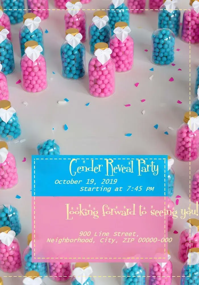 Invite Boy Or Girl Gender Reveal Party editable and customizable