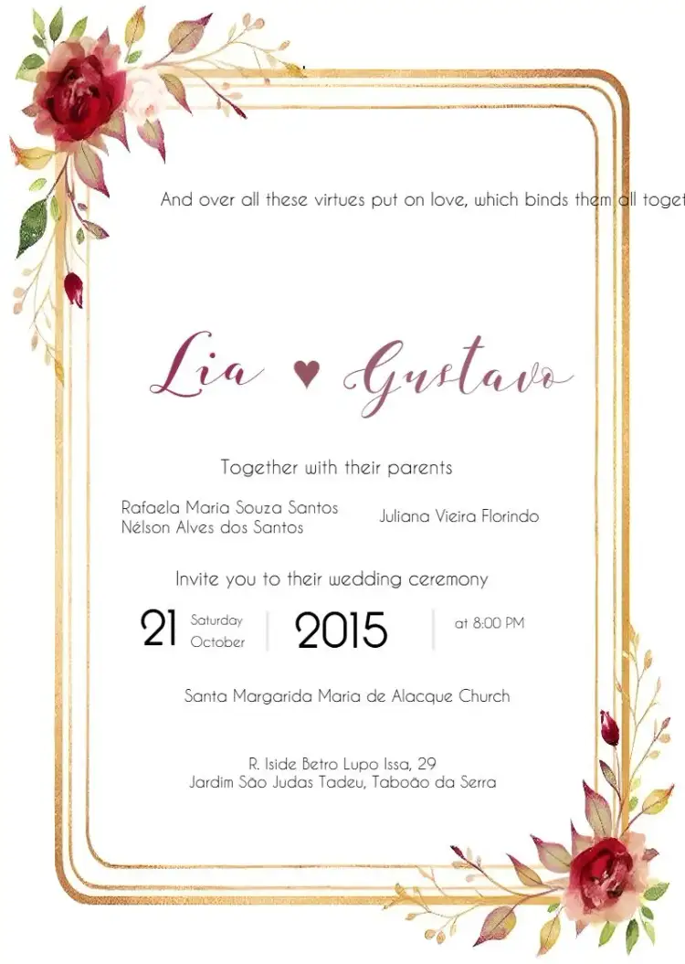 Invitation Floral Flowers Wedding – Wedding theme floral, romantic, elegant, modern, vintage