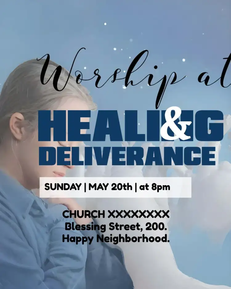 Art For Healing And Deliverance Church Flyer