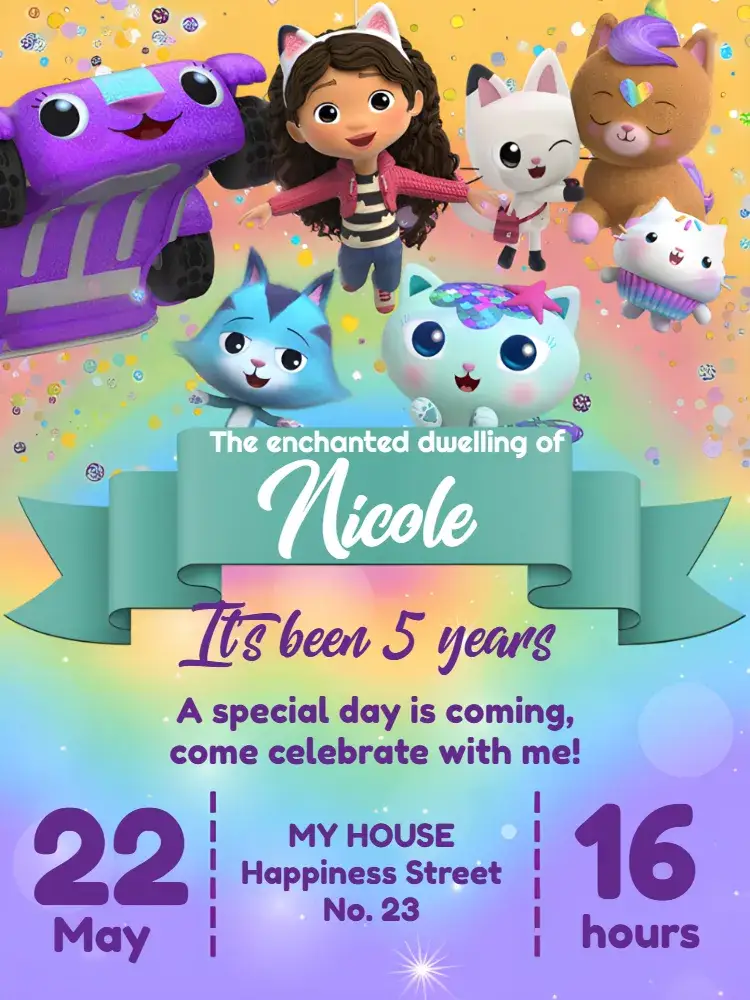 The Magical House of Gabby Fairy invitation