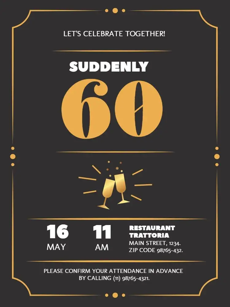 Repente 60 Dark Gold invitation