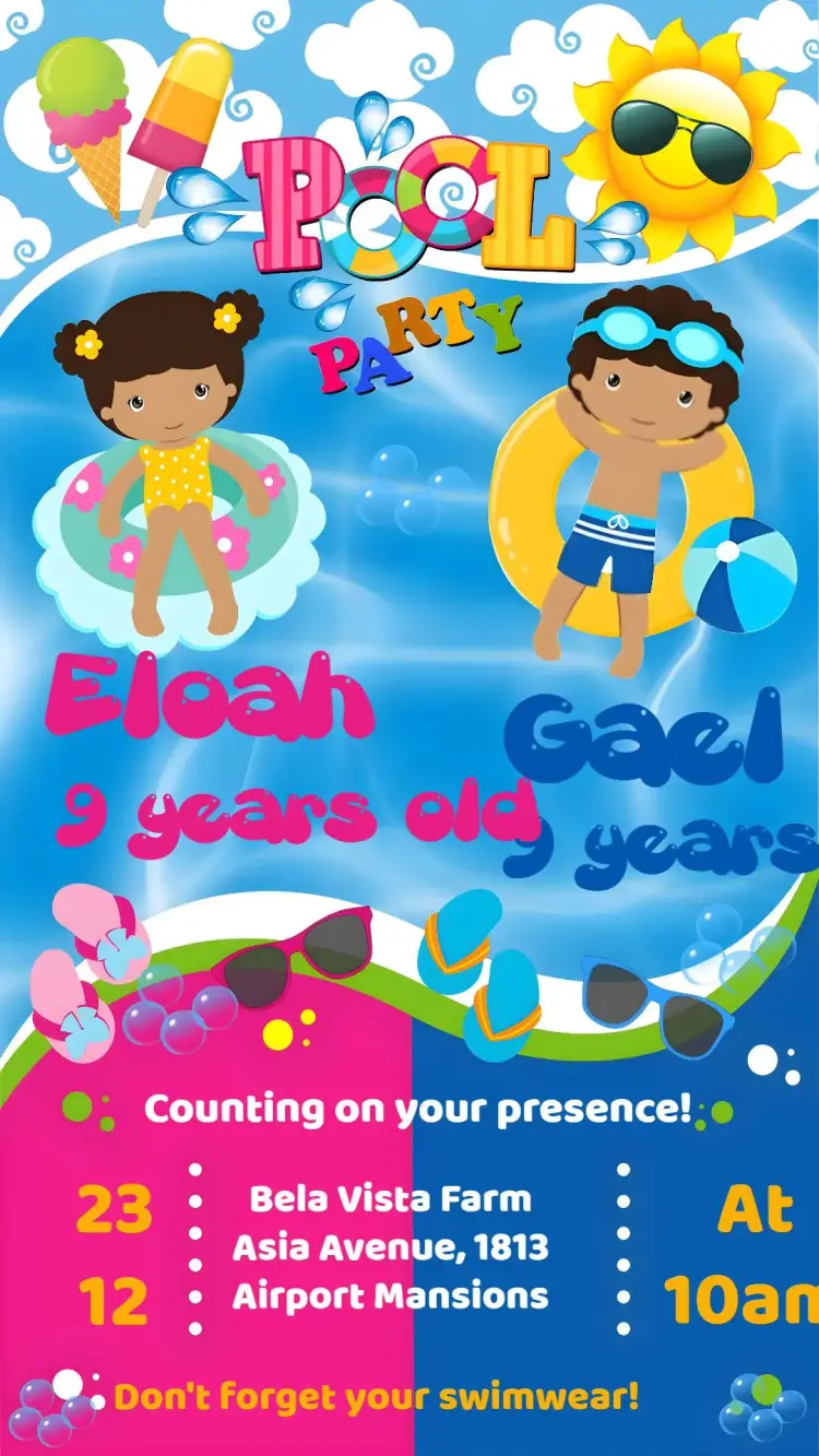 Pool Party invitation