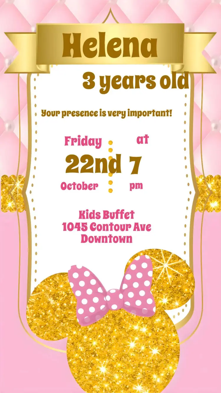 Minnie invitation