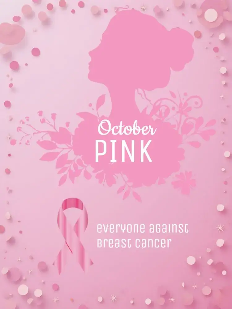 Invitation Post For Breast Cancer October – Most searched for theme pink colors, minimalist, modern, health illustrations, elegant typography, inspiring graphic elements