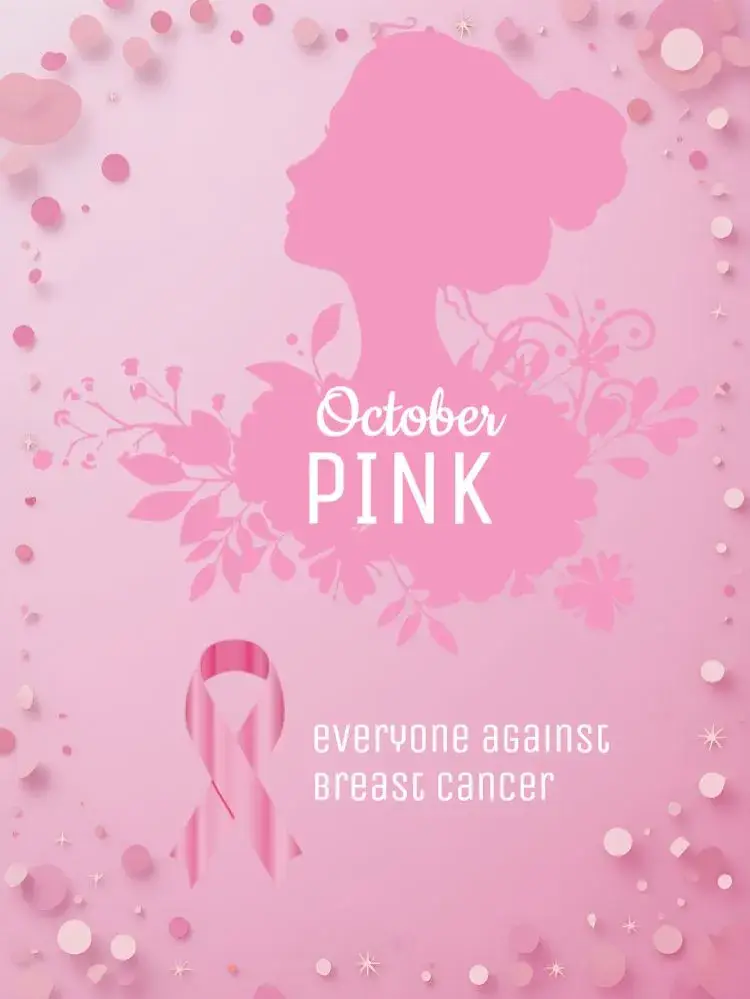 Post For Breast Cancer October invitation