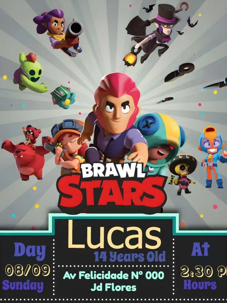 Brawl Stars Orange invitation