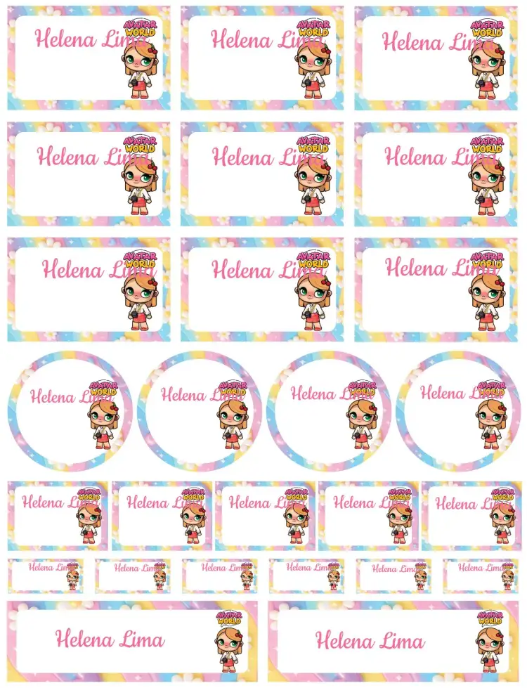 Invitation Avatar World – Card theme modern, vibrant, fun, colorful, playful, youthful