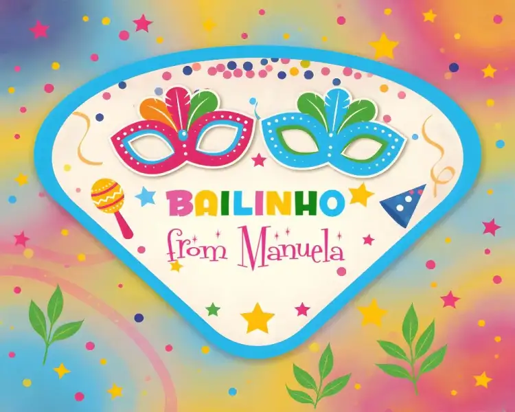 Invitation Carnival Ventarola Bailinho – Commemorative Dates theme colorful, fun, tropical, Brazilian, festive, lively
