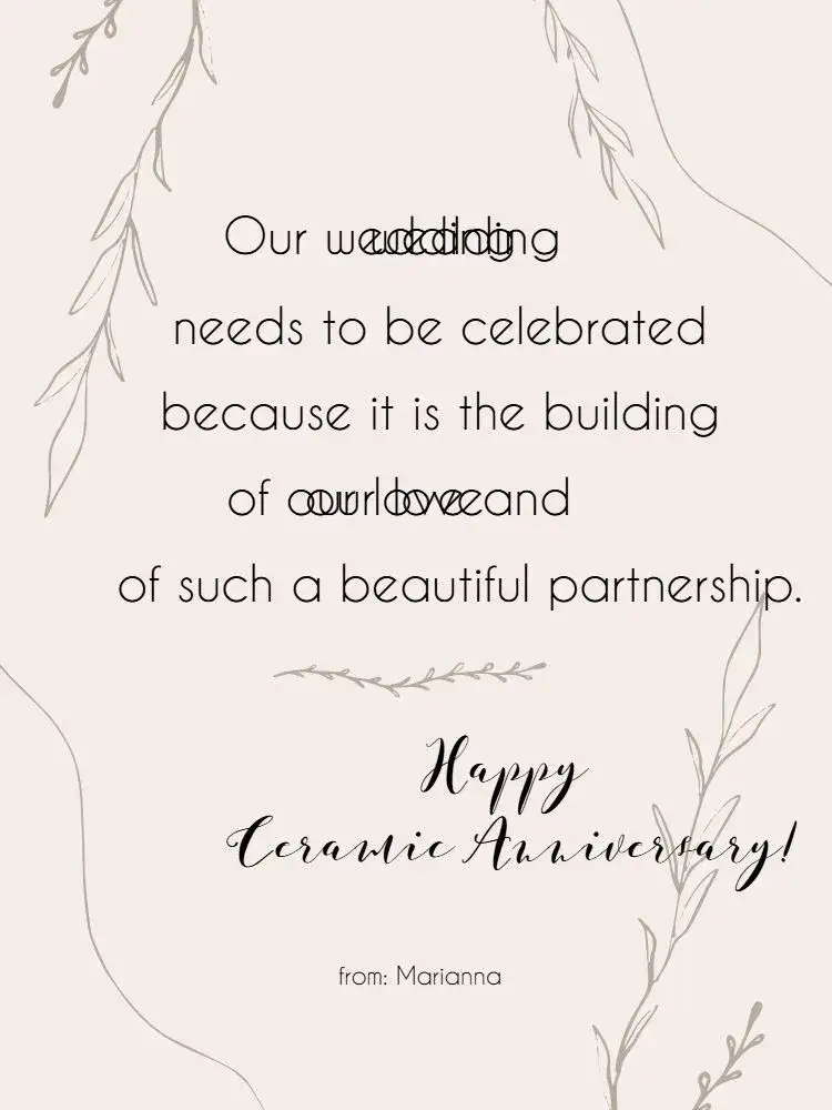 Wedding Anniversary Celebration Clear Wedding Card