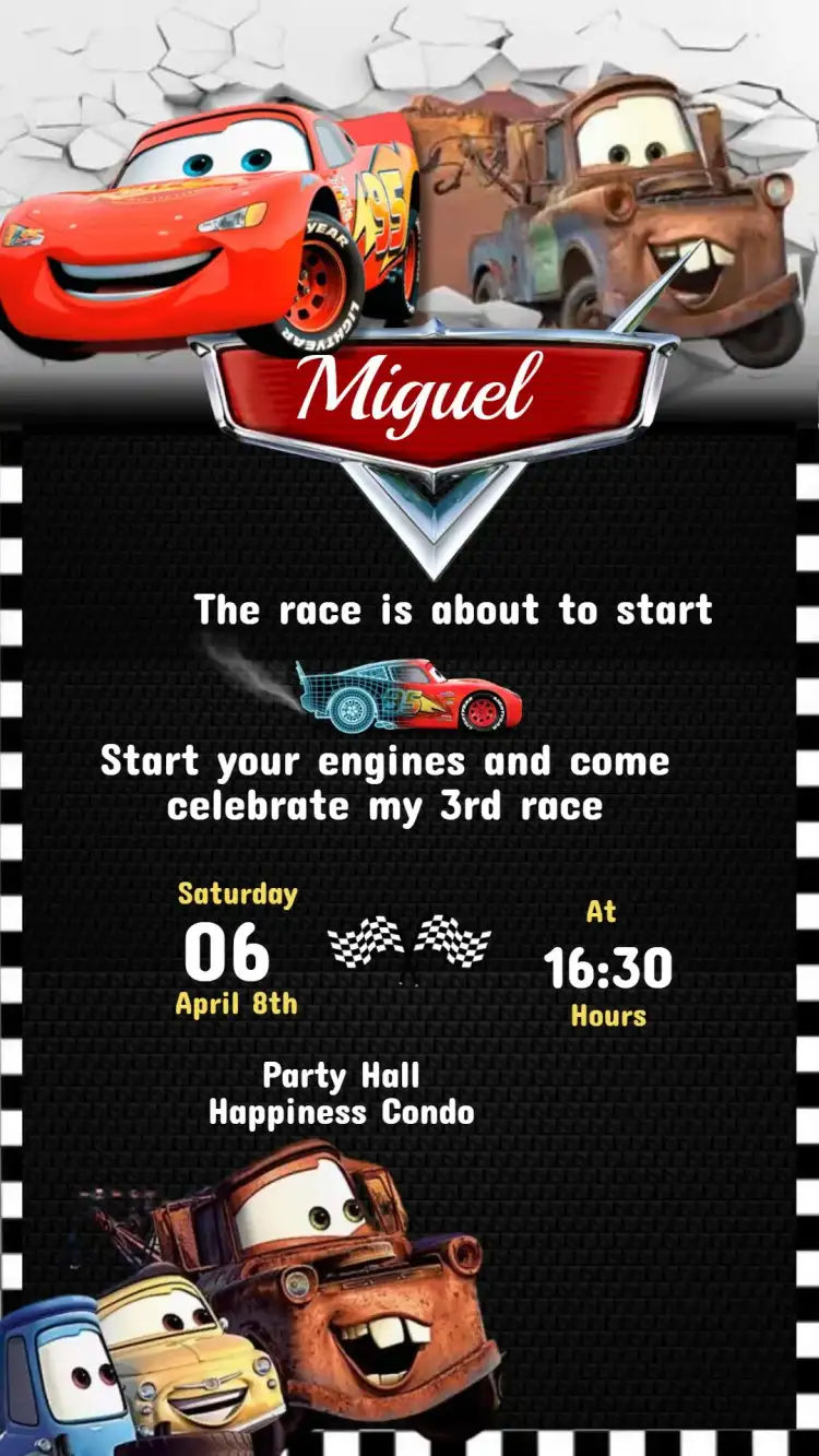 CAR BIRTHDAY Invitation