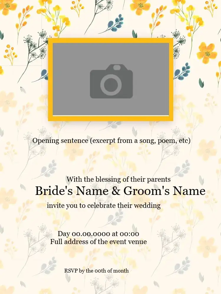 Invitation Wedding Celebration – Wedding theme floral, elegant, springtime, modern, delicate