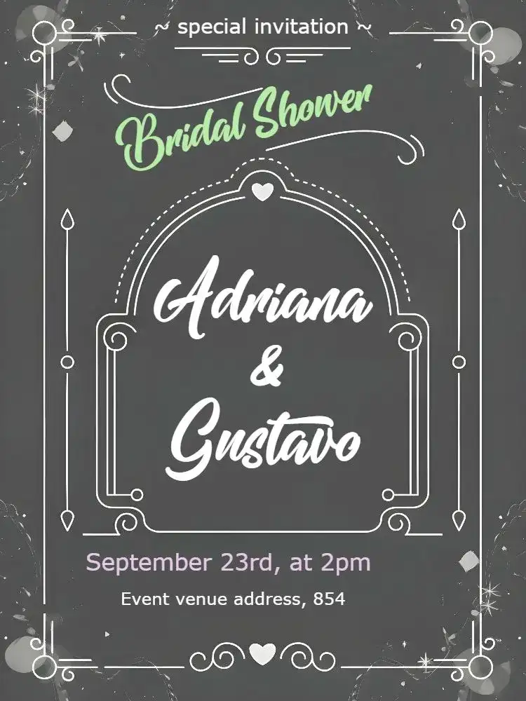 Bridal Shower - Chalkboard Blackboard