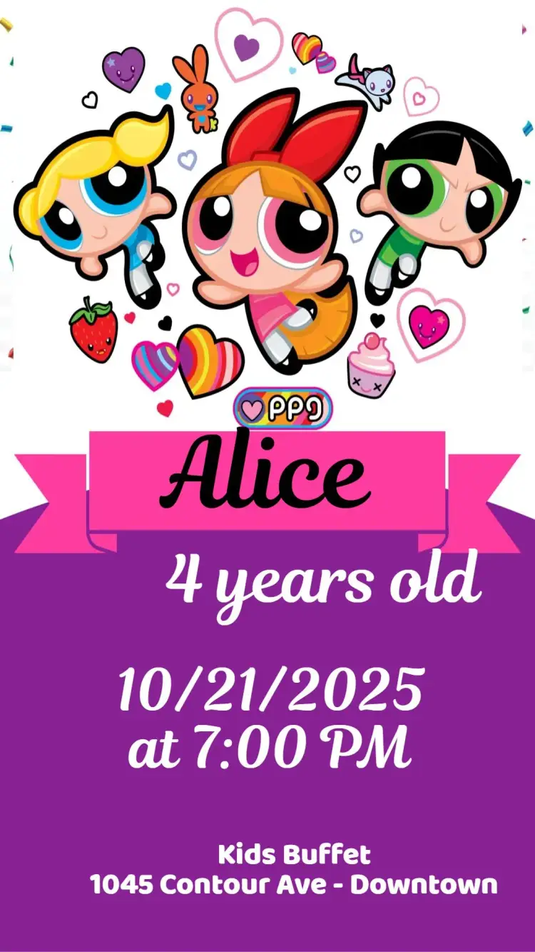 Powerpuff Girls invitation