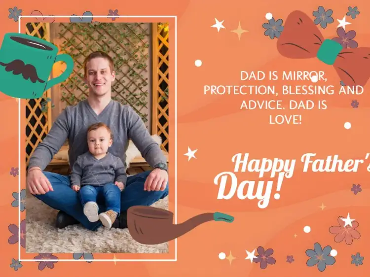 Invitation Father's Day Card With Cup Photo – Commemorative Dates theme modern, colorful, fun, minimalist, familiar