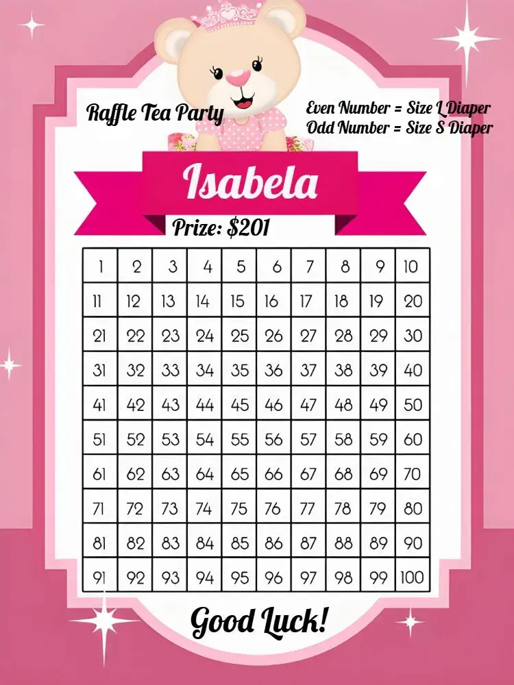 Invite Baby Shower Little Princess Bear editable and customizable