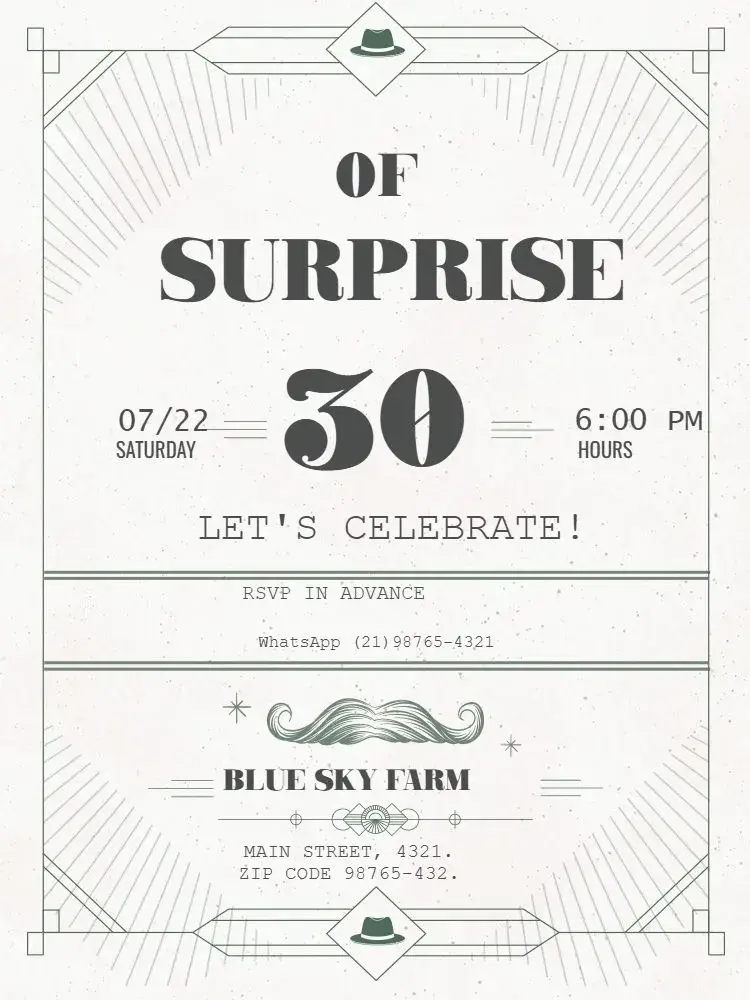 Sudden 30 Elegant Party invitation