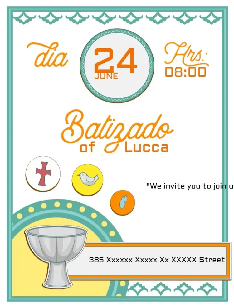 Christening Whatsapp invitation