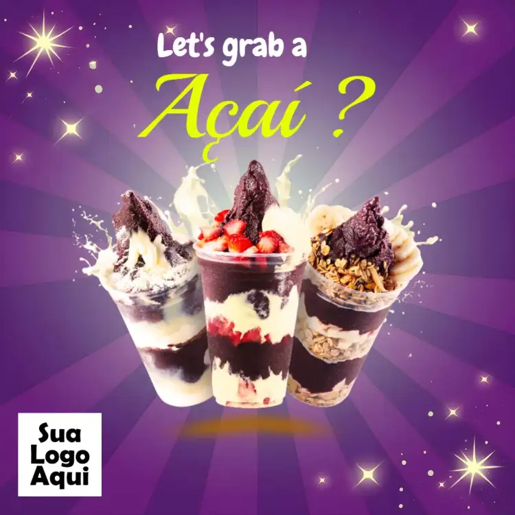 Invitation Post For Açaí Ice Cream – Most searched for theme vibrant, colorful, tropical, fun-filled, modern