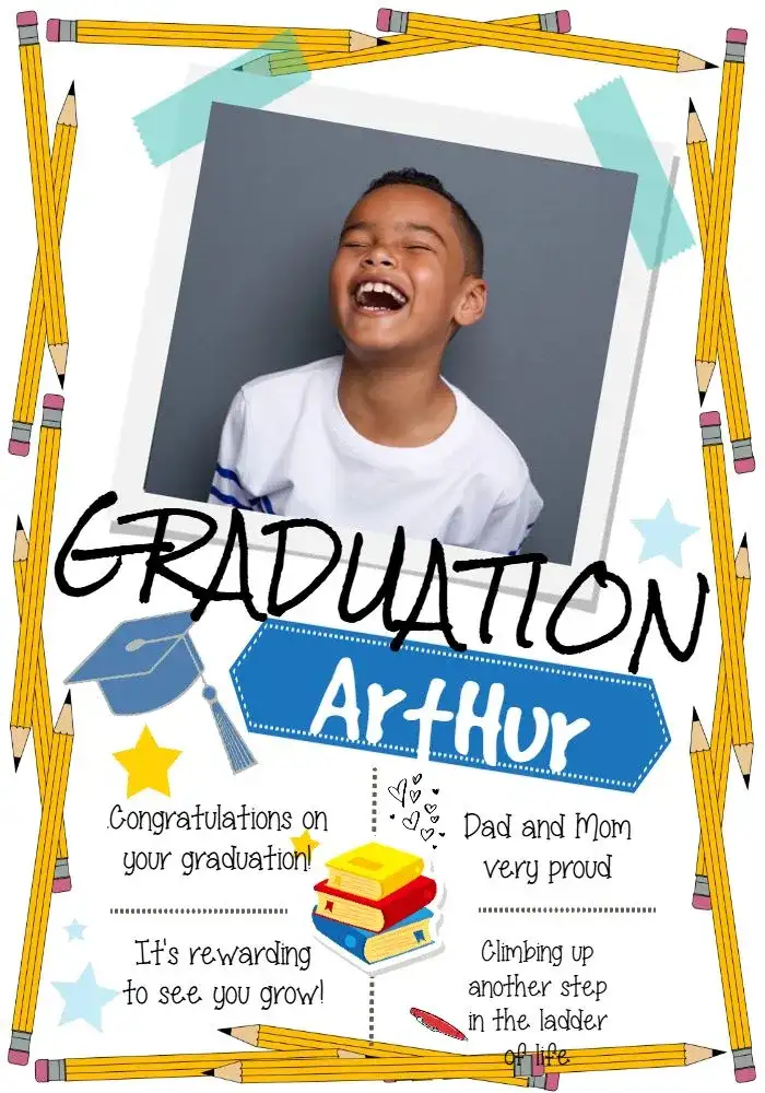 Children's Graduation With Star Photo