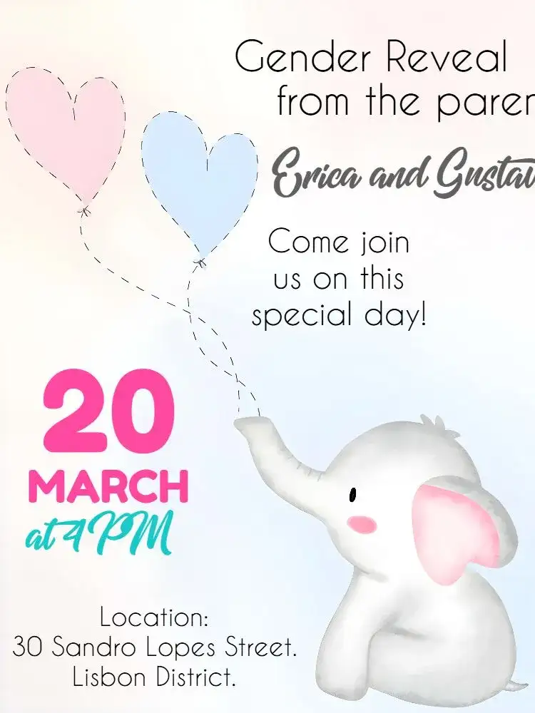 Elephant Gender Reveal Tea Party