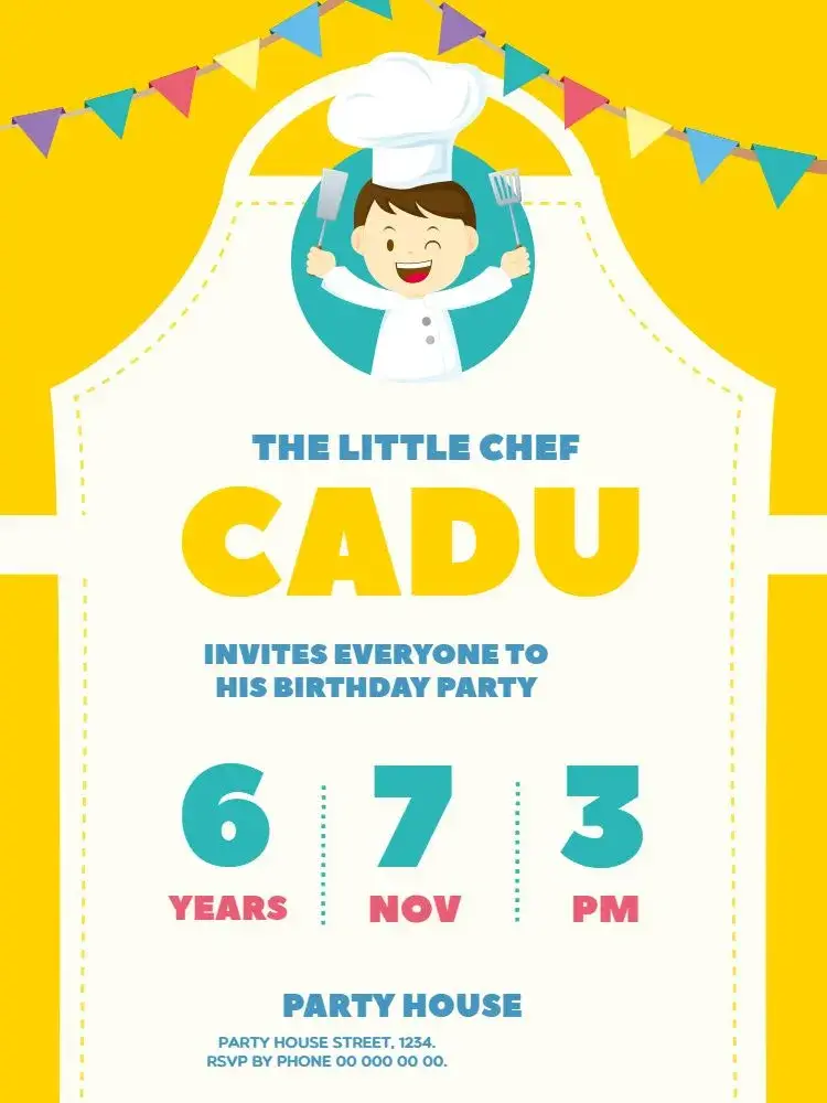 Chef De Cozinha Celebration invitation